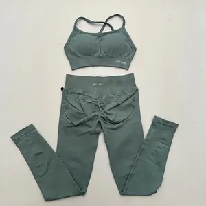 2026 New soft and comfortable fit;DFYNE Dynamic Set - Red Leggings & Backless Sports Bra for Performance and Style - Activewear Goals - Fitness Fashion - Workout Ready