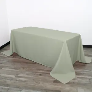90 x 156 Inch Rectangular Polyester Tablecloth Sage