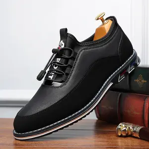 Men's large-size fashionable and versatile color-blocking loafers, outdoor casual men's shoes, comfortable non-slip rubber sole men's shoes, men's shoes 10598