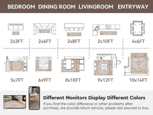 MontVoo Vintage Medallion Rug, Retro Distressed Design, Washable Non-Slip Area Rug, Farmhouse Aesthetic Home Decor for Living Room, Bedroom MontVoo Vintage Medallion Rug, Retro Distressed Design, Washable Non-Slip Area Rug, Farmhouse Aesthetic Home Decor for Living Room, Bedroom