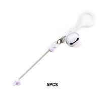 ZK437006  Bell keychain  white/5pcs