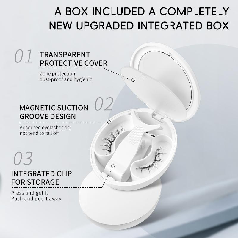 Soft Magnetic Eyelashes All-in-One Box,Magnetic EyelashExtensions, Waterproof, Reusable, Glue-FreeEyeliner-Free Makeup Cosmetic long lasting lashes Christmas Eve gifts Holiday