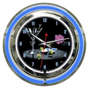 Petro Enterprises  Pocket Rockets 14 in. Neon Clock