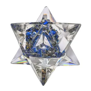 1" Orgone Merkaba Orgonite Metatrons Cube Healing Stone, Religious Decor Home Decor for Merkaba Meditation