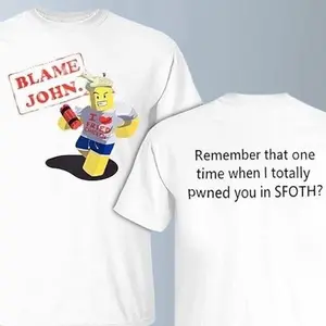 [Sale Up To 50%] Shedletsky Forsaken Shirt, Shedletsky Blame John T-shirt, Roblox Shirt, Roblox shirt for men, Blame John Shirt, Graphic Streetwear T-shirt