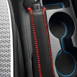 Car Handbrake Dust Cover, PU Leather Car Handbrake Cover, Universal Car Interior Accessories for Men & Women