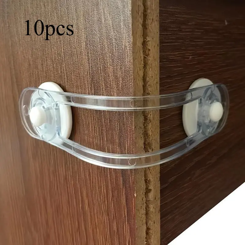 10pcs Multi-Functional Safety Hasps - Anti Pinch Drawer Locks, Soft Strap Toilet Lock, Refrigerator Lock, Cabinet Locks