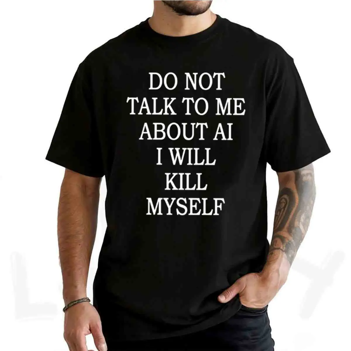 Please Don't Talk To Me About AI Shirt, Dark Humor Tee, Funny AI Graphic T-Shirt, Sarcastic Tech Shirt, Programmer Gift, Geek Tee