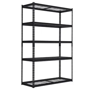 Garvee Heavy Duty 5 Tier Metal Shelving Unit for Garage and Workshop Organization, Adjustable Utility Rack with 2500 lbs Capacity, Available in 60x24x78 in and 48x24x72 in Sizes, Multifunctional Storage Solution