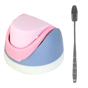 Replacement Tumbler Lid Universal Leak-Proof One Button Open For 16-40oz Bottle With Silicone Cleaner Brush