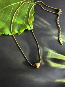 Heart Pattern Necklace, Simple Daily British Style Jewelry, Fashion Accessory for Everyday Wear, Trendy Ootd Essential
