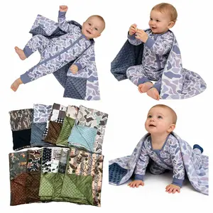 Cocokids Baby Hunting Minky Blanket | Newborn Shower Gift | Camo Nursery Swaddle