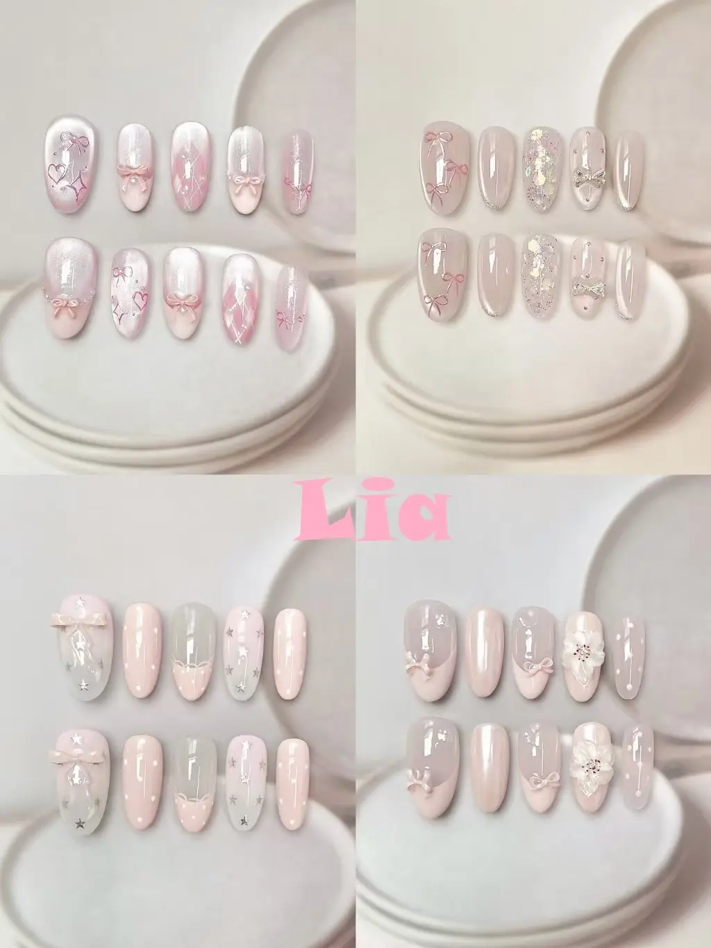 1451-Lia:Handmade press on nails online bidding--$30