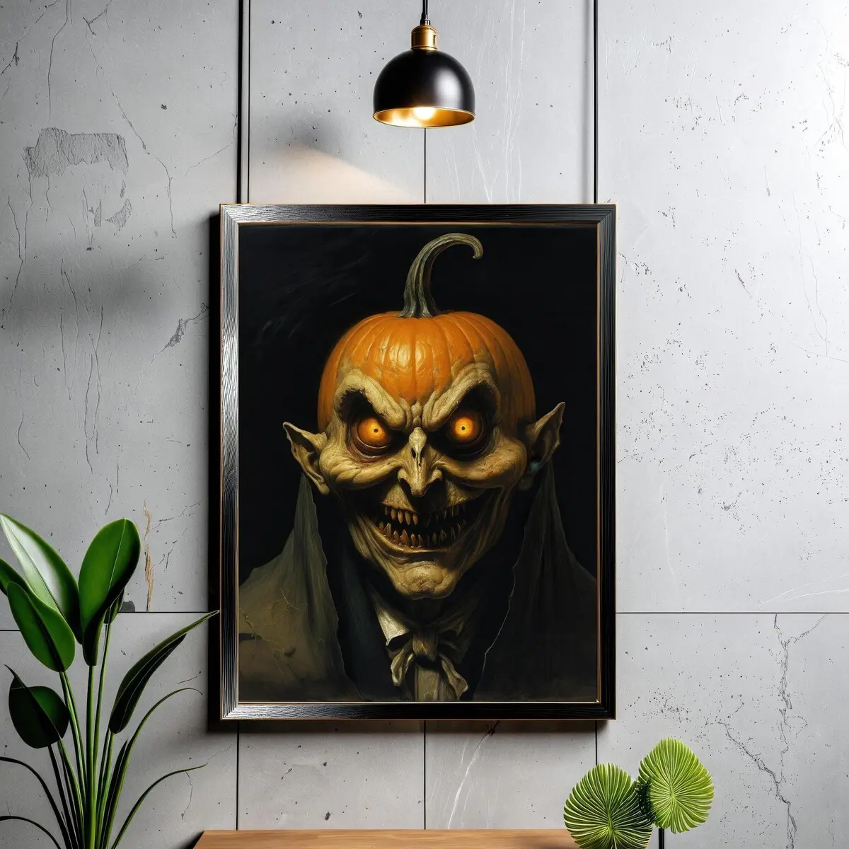 Gothic Pictures Printing, Spooky Halloween Unique Decor, , Horror Halloween Art Print, Jack Pumpkin Scary Printable Wall Art, Room Decor, Unframed – 5 Sizes (8x12–27x40 inch)