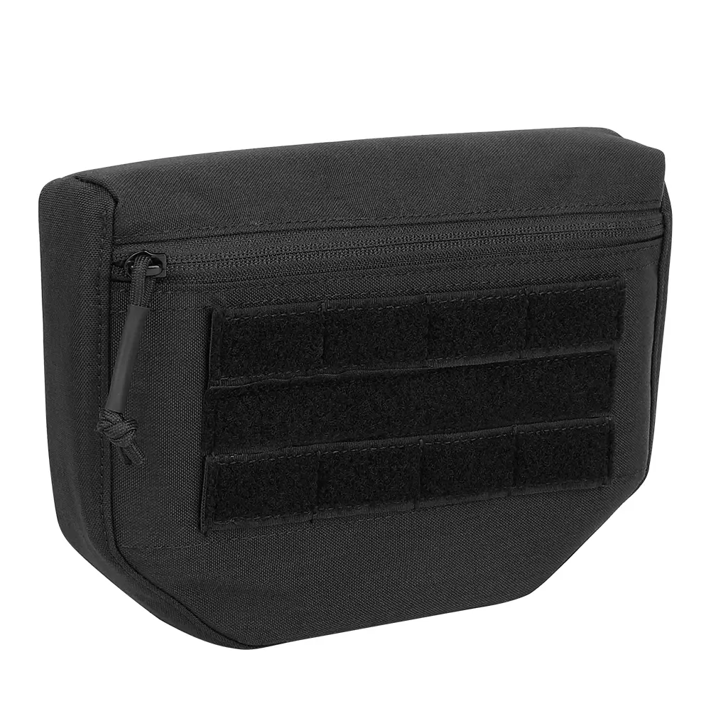 KRYDEX Tactical Dangler Pouch, Nylon MOLLE Abdominal Bag with Zipper Pulls, General Purpose Organizer for Plate Carrier Vests, Coyote Brown, Multi-Function, 2 3" Loops Organize Bulky Tools, Keeps Tools Close on Patrol, Elastic Loops, Hands-Free Storage
