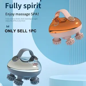 Portable Rechargeable Electric Scalp Massager, Handheld with Anti-Drop Strap, 4 Detachable Massage Claws, 3 Speed Modes, Ideal Gift, USB Rechargeable Massagers