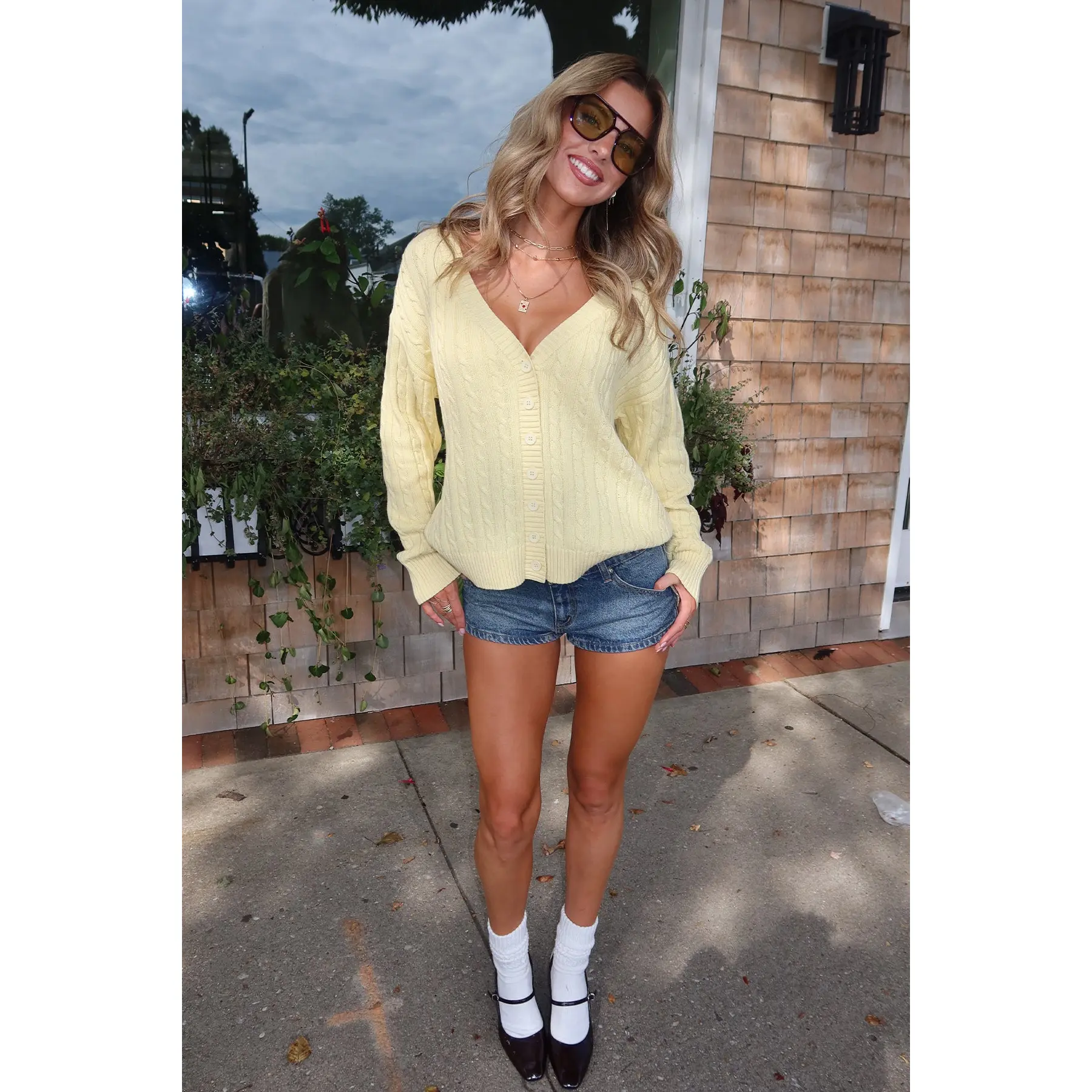 Oversized blue cardigan - TikTok Shop