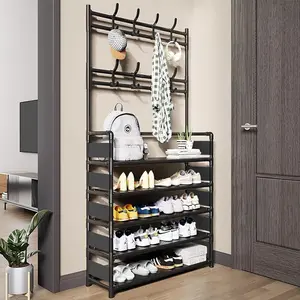 Nordic Entryway Coat & Shoe Storage Hall Tree