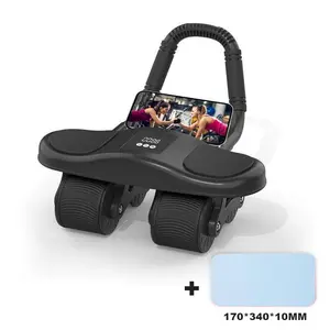 Four-wheel healthy belly Auto Rebound Belly Tuck and Roll Abdominal Training Abdominal Wheel Men's and Women's Home Elbow Brace Roller Exercise and Fitness Equipment