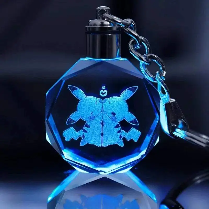 Pikachu Hug Crystal Poke Keychain 1.0