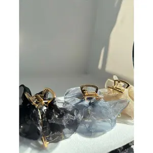 Mesh Bow Tie Clip Simple Geometric Metal Hairpin