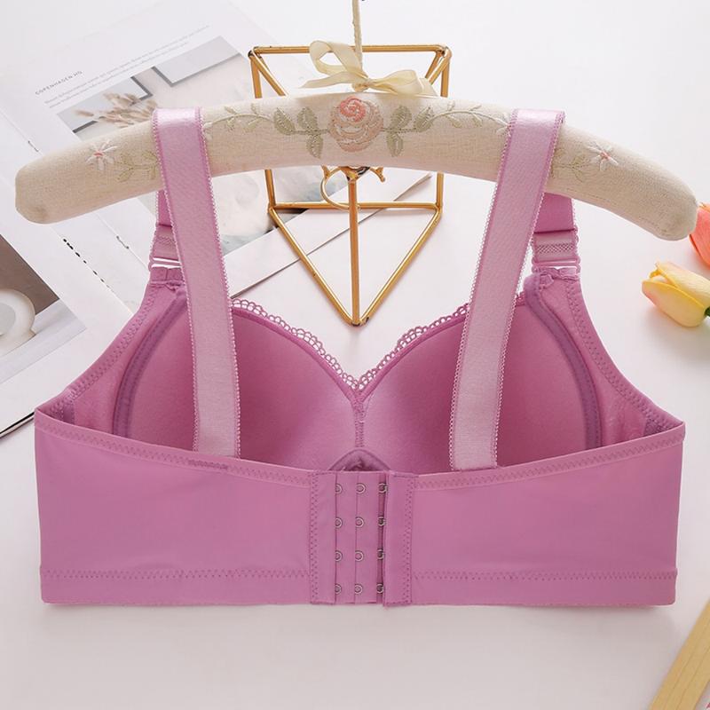 Women's Luxuriously Soft Contrast Lace Push Up Bra Adjustable Straps Breathable All-Day Comfort Underwear Flattering Fit Versatile Seasonless Lingerie Stylish Supportive Bralette 5 PCS Set