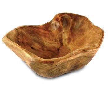 Hand Carved Root Wood Bowl: Rustic Salad, Fruit, or Decorative Bowl (6-8 inch)