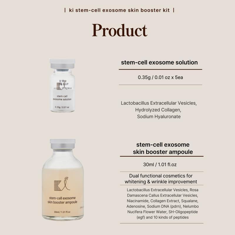 KI Stem-Cell Exosome Booster Kit – Anti-Aging & Brightening Ampoule Set