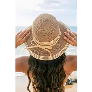 Multi-Stripe Bow Accent Bucket Sunhat