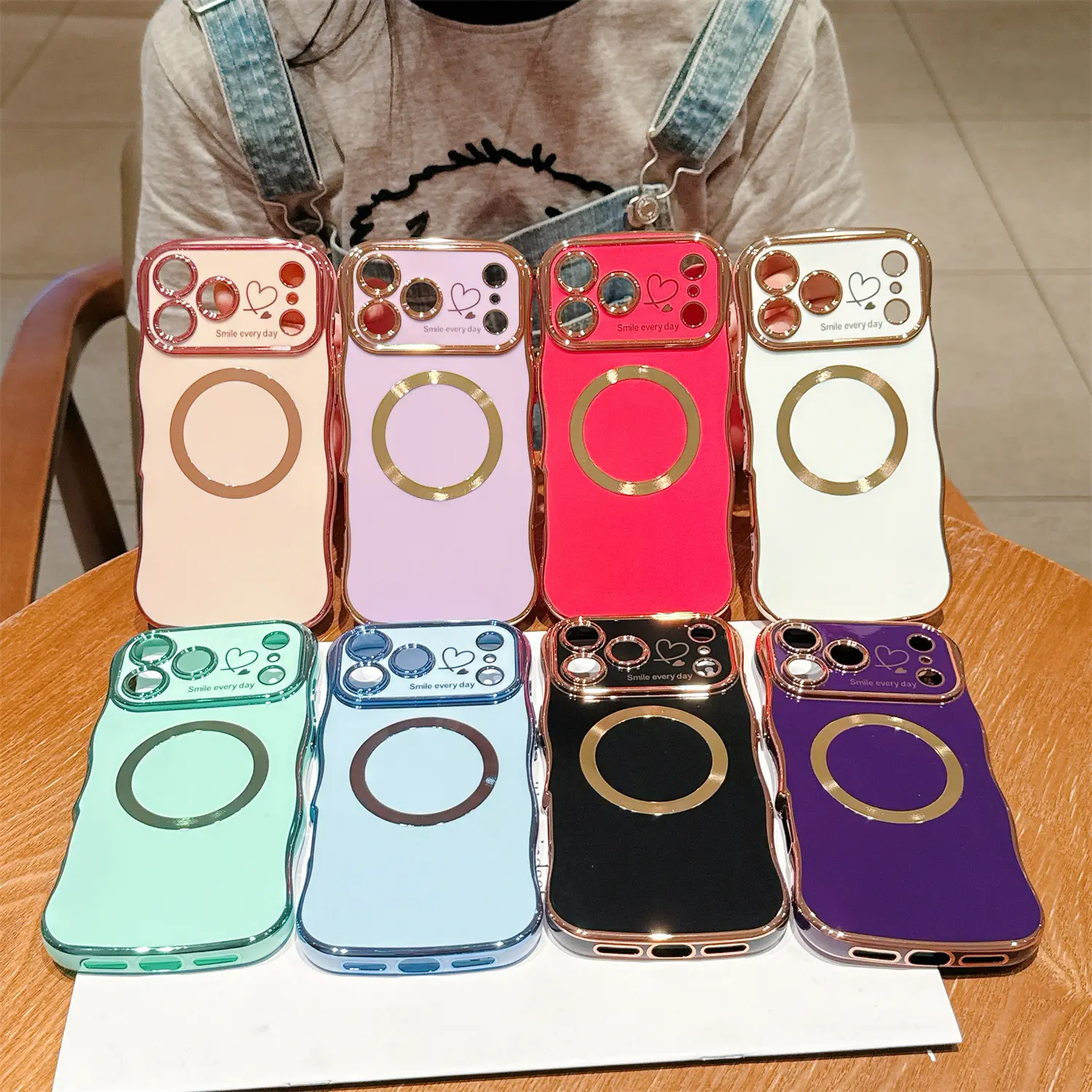 For iPhone 17 Pro Max 16 15 14 12 Case Magnetic,for Women Girls Soft Cute Wave Frame Curly Shape Love Heart Luxury Plating Phone Case Compatible with MagSafe Shockproof Back Cover - TikTok Shop For iPhone 17 Pro Max 16 15 14 12 Case Magnetic,for Women Girls Soft Cute Wave Frame Curly Shape Love Heart Luxury Plating Phone Case Compatible with MagSafe Shockproof Back Cover - TikTok Shop