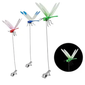 Colorful Dragonfly Garden Stakes Clips Set, Outdoor Patio Lawn Decor, Beautiful Garden Ornament, Enhance Your Yard Aesthetics