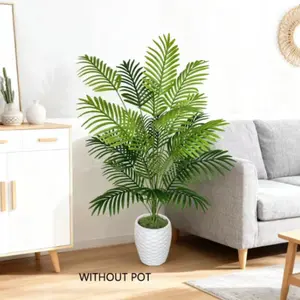 Artificial Fan Palm Plant, Fake Palm Plant, 94-124cm Modern Plastic Greenery, Indoor Home Office Decor, Holiday Garden Arrangement, No Pot Included