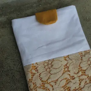 Lace E-Reader Sleeve Cover, Kindle Case, Handmade Fabric, Paperwhite Scribe, Cottage Core, Tablet Oasis Generation Book, Lined, Yellow