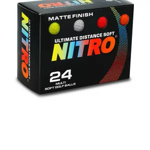 2 Box Bundle 48 balls total of Nitro Golf Balls Multi Colored Packs