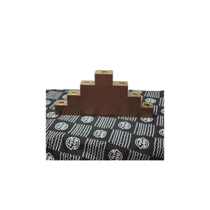 Brown Painted Pyramid Kwanzaa Kinara