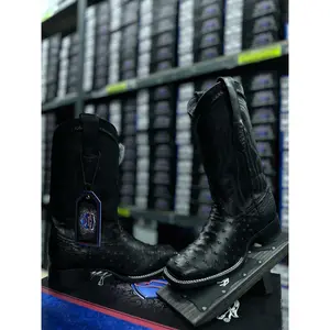 Men’s Wide Square Toe Ostrich