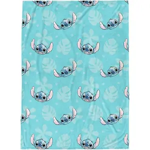 DISNEY CLASSIC Lilo & Stitch Plush Throw Blanket, All Seasons Flannel Fleece Blanket Soft Warm Blankets For Couch Sofa Bed Camping Travel