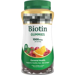Biotin 1000mcg Gummies – Support Healthy Hair, Skin & Nails with Delicious Fruit Flavor, 110 Count