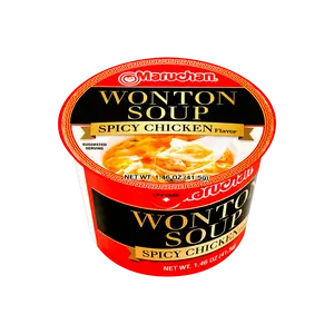 MARUCHAN Spicy Chicken Flavor Instant Wonton Soup Noodles, 41.5g - Authentic Japanese Ramen Style