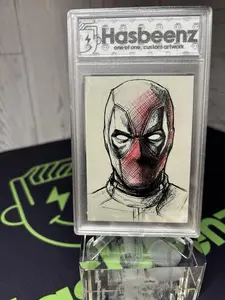 2025 Hasbeenz Deadpool Marvel Acrylic Sketch Card 1/1 Encased