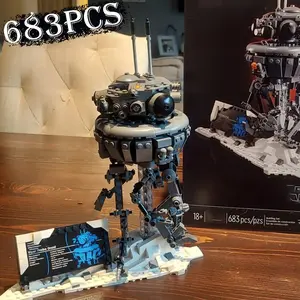 683pcs Imperial Probe Droid Robot Building Block Toy Set, Educational Stem Gift for Kids, Creative Playset for Boys & Girls, Stem Building Blocks