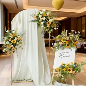 Metal Arch Backdrop Stand Set, Square Arch Frame, Wedding Arched Backdrop for Birthday Wedding Party Graduation Ceremony Christmas Halloween Decorations