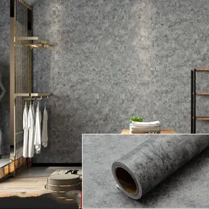 Durable Self-Adhesive Cement Texture Wallpaper, Peel and Stick Wallpaper Designs, Easy Installation Surface Protector, Ideal for Home Hotel Dormitory Living Room
