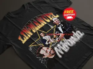 Lin-Manuel Miranda Shirt Merch Vintage Lin-Manuel Miranda Graphic Tee 90s Style T-Shirt Unisex Gifts for Him and Her Broadway Musical Gifts