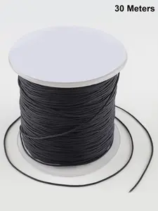 30m 0.8mm Nylon Rope, Durable and Strong, Ideal for Bracelets, Beaded Jewelry, Necklaces, Braids, Knots, Wind Chimes, Blinds, Crafts