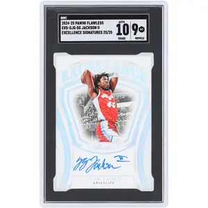 GG Jackson II Memphis Grizzlies Autographed 2024-25 Panini Flawless Excellence Signatures #EXS-GJG #25/25 SGC Authenticated 9/10 Card - Fanatics Authentic Certified