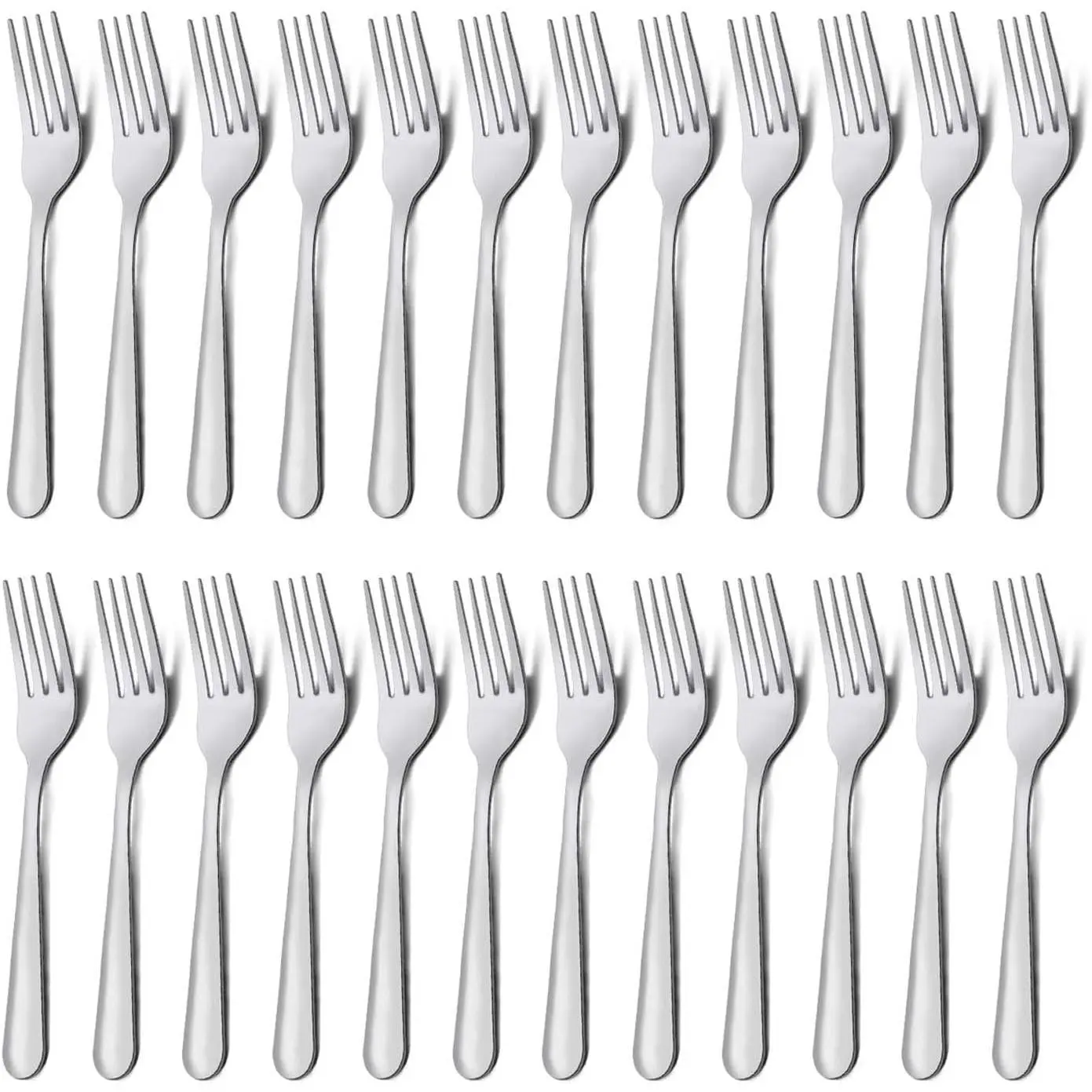 24 Pieces Dinner Forks Set (7.1 inch), Silver Stainless Steel Dinner Forks Set of 24, Forks Silverware, Flatware Forks for Home, Kitchen or Restaurant - Mirror Polished, Dishwasher Safe