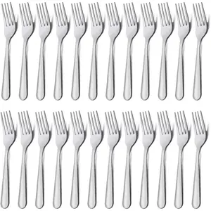 24 Pieces Dinner Forks Set (7.1 inch), Silver Stainless Steel Dinner Forks Set of 24, Forks Silverware, Flatware Forks for Home, Kitchen or Restaurant - Mirror Polished, Dishwasher Safe