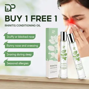 【Buy 1 Get 1 Free】DoctorPro Rhinitis Conditioning Essential Oil Relieves Nasal Congestion and Runny Nose, Soothes Nasal Cavity Problems, and Is Suitable for Home and Travel Night Care Contains Menthol and Other Natural