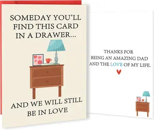 Fathers Day Gift Romantic Fathers Day Card Gifts for Husband Boyfriend Fiance, Funny Father's Day Card from Wife Girlfriend Fiancee, Happy Fathers Day Decorations